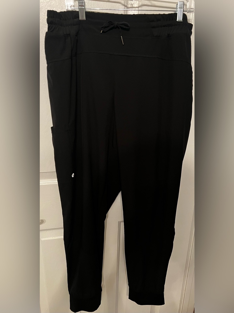 Barco One Women’s Black Scrub Pants Jogger Style With Drawstring Waist Size 2XL